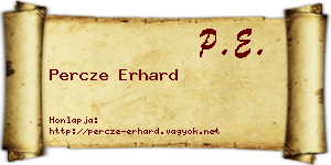 Percze Erhard névjegykártya